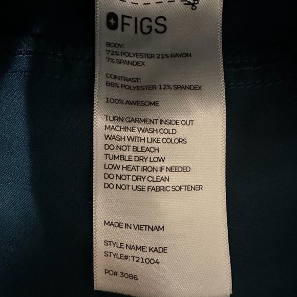 Figs Scrubs Set XS Caribbean Blue - Picture 4 of 4